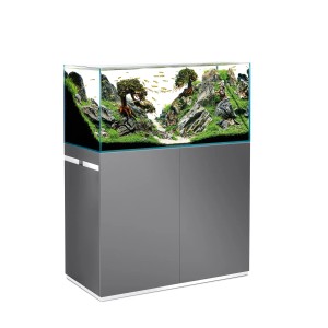 Oase ScaperLine 100 Gris aquarium avec meuble, 250 l, planté et décoré.