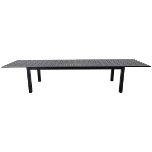 Tavolo da giardino allungabile Expert antracite in alluminio, adatto fino a 14 persone.