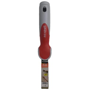 Spatule Nespoli Airtouch, spatule en acier de 20 mm avec manche gris et rouge pour travaux de retouche.