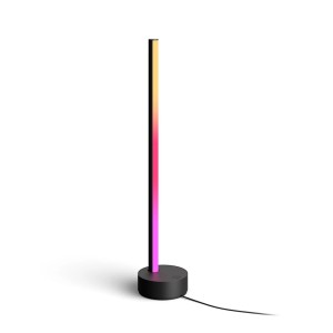 Philips Hue Gradient Signe Tischleuchte, schwarz, mit Farbverlauf.
