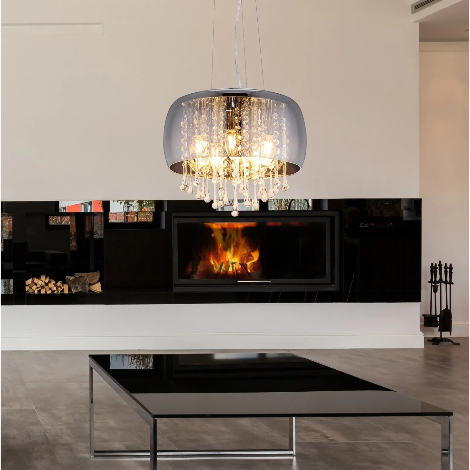 Globo Hängeleuchte Trixi – 4 Flammig, Schwarz, Metall, 95 Cm Lang, E27 Sockel, Für Wohnzimmer & Esszimmer