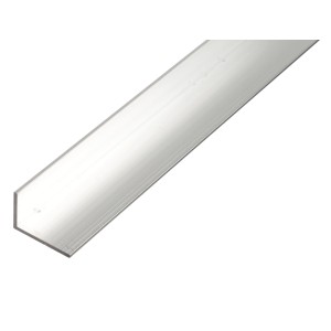 Ungleichschenkliges Winkelprofil aus Aluminium, 20x50x1000 mm, für Verbindungen und Befestigungen.