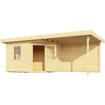 Weka Holz-Gartenhaus Flachdach Unbehandelt 533 cm x 279 cm