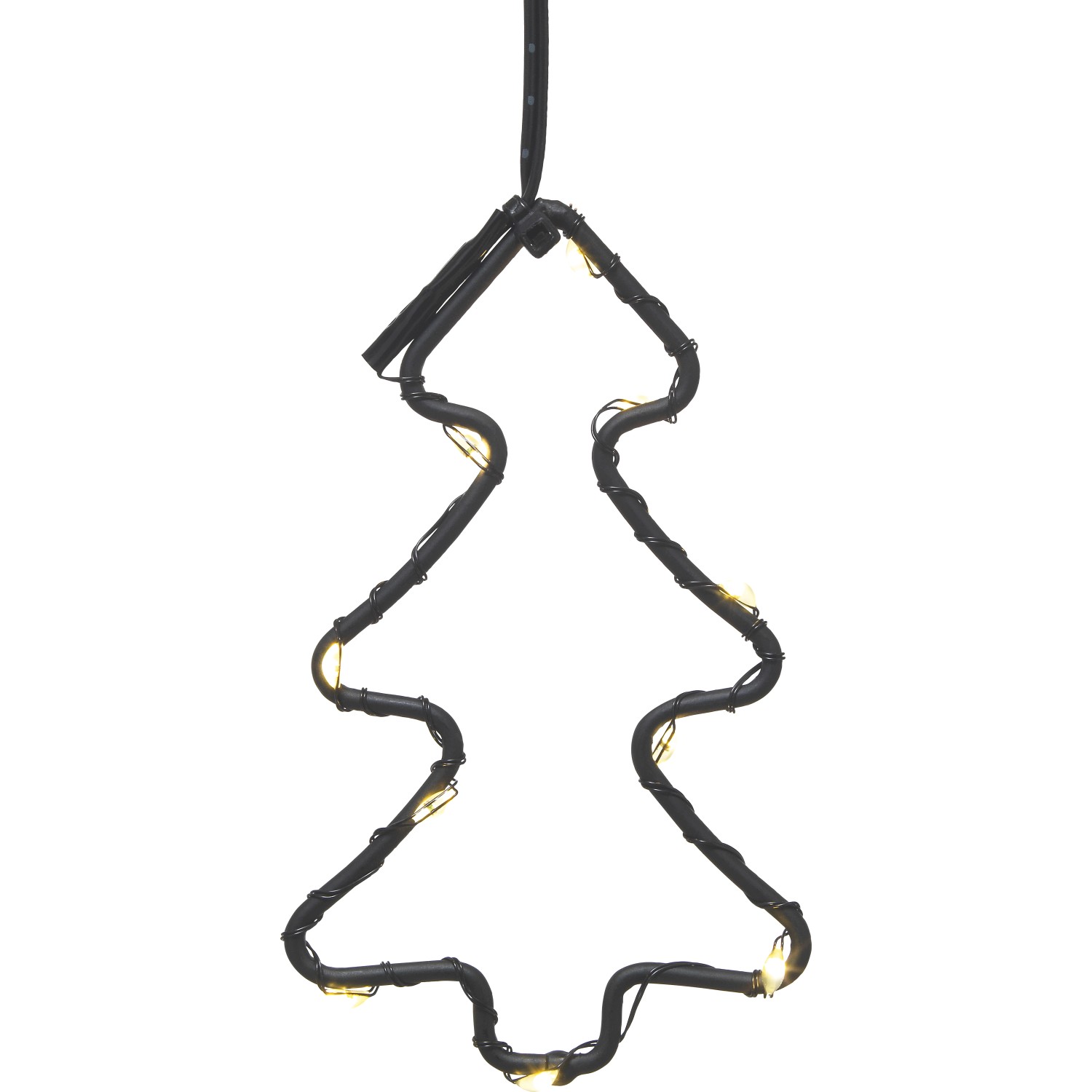 LEDAussenLichtervorhang Tannen Schwarz Warmweiss 50 LEDs kaufen bei OBI