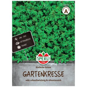 Semi di crescione Sperli, varietà Easy Green. Semi di erbe aromatiche ricchi di vitamine per aiuole e vasi.