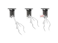 Ventilstopfen Snap Kunststoff verchromt Ø 40 mm / Höhe 65 - 80 mm