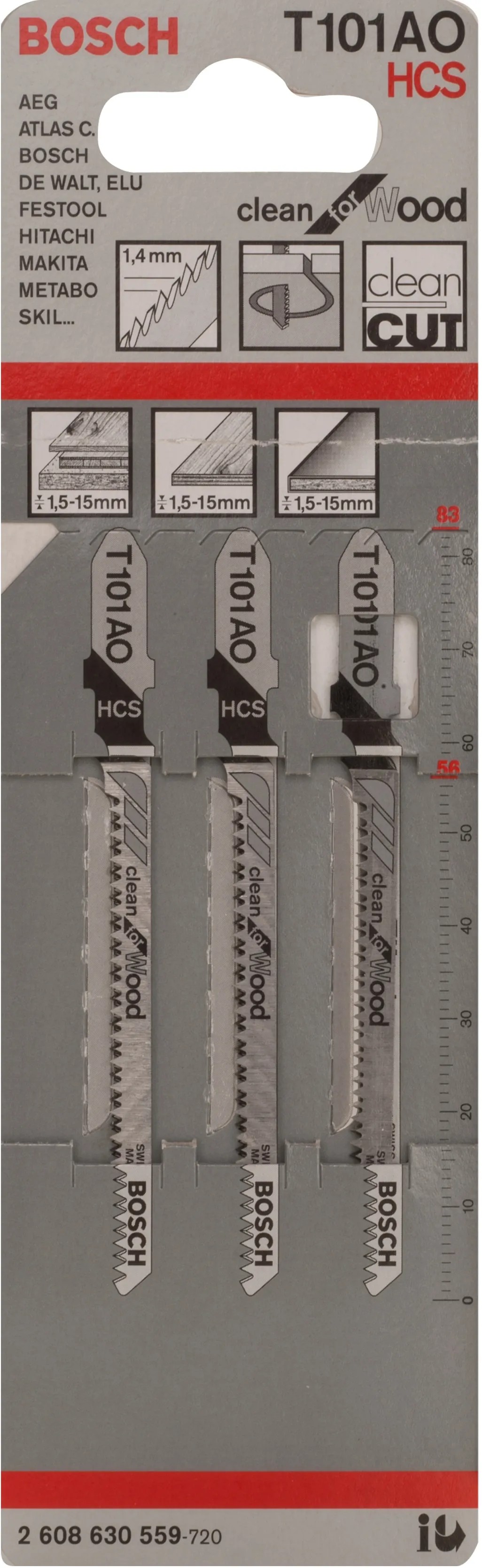 Bosch - Set of saw blades for plastics 14 TPI, length 100 mm, 5 pcs 2608636781 | /en