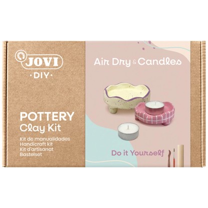 Jovi DIY-Töpfer-Set lufttrocknend Kerzenhalter