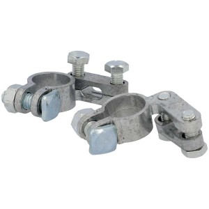 Set di morsetti per batteria Cartrend per poli batteria standard con collegamento a vite.