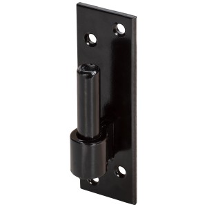 Crampon à visser D1 en acier noir, 130x40 mm, axe Ø 14 mm, pour charnières et ferrures.