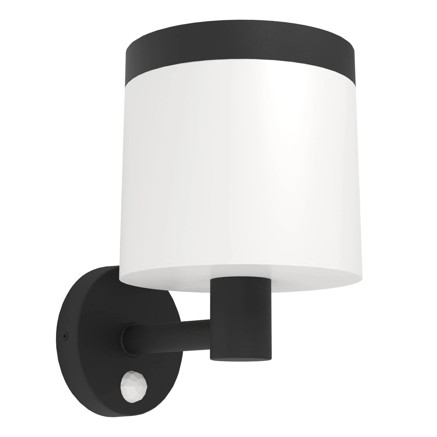 Eglo Lampada A Muro Solare Con Sensore Di Movimento – LED Da Esterno IP44, Plastica Bianca E Nera, 800 Lumen, 4000K