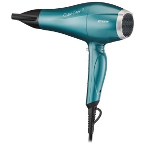 Sèche-cheveux Trisa Glam Care Petrol : Sèche-cheveux pétrole avec embout et diffuseur.