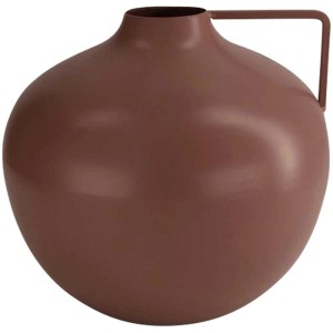 Bouteille décorative Nobel en fer rose, 19 cm de haut, pour une décoration élégante.