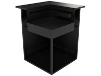 Forge Adour Eckunterschrank mit Bartheke Stahl Schwarz