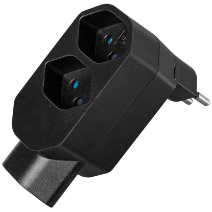 Steffen Mehrfachadapter Line drehbar 320° Schwarz 3 x T13