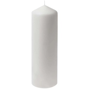 Bougie pilier blanche, 280x87 mm, pour un éclairage d'ambiance.