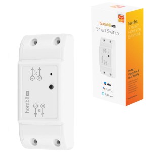 Weißer Hombli WLAN-Schaltaktor Smart Switch zur Hausautomation.