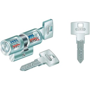 Cylindre rond suisse Abus JW14, 30/40 avec clé pour serrures et technique de porte.