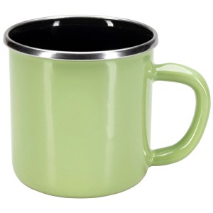 Tazza smaltata verde Nouvel® Summer Green, 4 dl, ideale per caffè o tè.