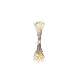 Catena luminosa LED Globo, 100 LED bianco caldo, rame metallizzato, 990cm, per interni.