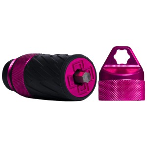 Outil de transmission eBike Muc-Off rose/noir pour nettoyer et entretenir la transmission du vélo.