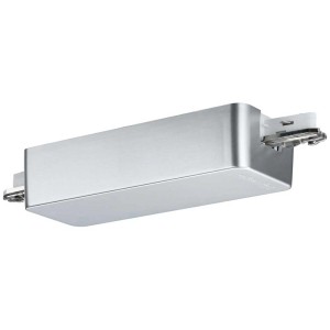 Adattatore Paulmann URail Dimm/Switch cromo per sistemi a binario, compatibile Zigbee.