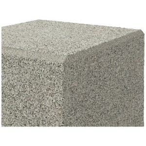 Palissade en pierre naturelle gris anthracite, 25x9,5x9,5 cm, pour bordures et jardins.