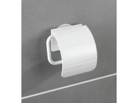 Wenko Static-Loc Toilettenpapierhalter mit Deckel Osimo Weiss 14 x 15 x 5 cm