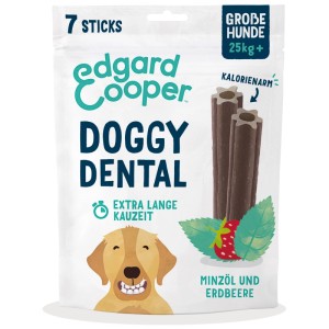 Edgard & Cooper snack dentale per cani con menta e fragola, 7 pezzi per cani di taglia grande.