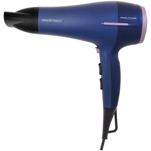 Sèche-cheveux Profi Care HTD 3030 bleu avec capteur tactile et diffuseur.