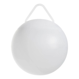 Sfera LED bianca Eglo, Ø 20 cm, per decorazione esterna con pratica maniglia.