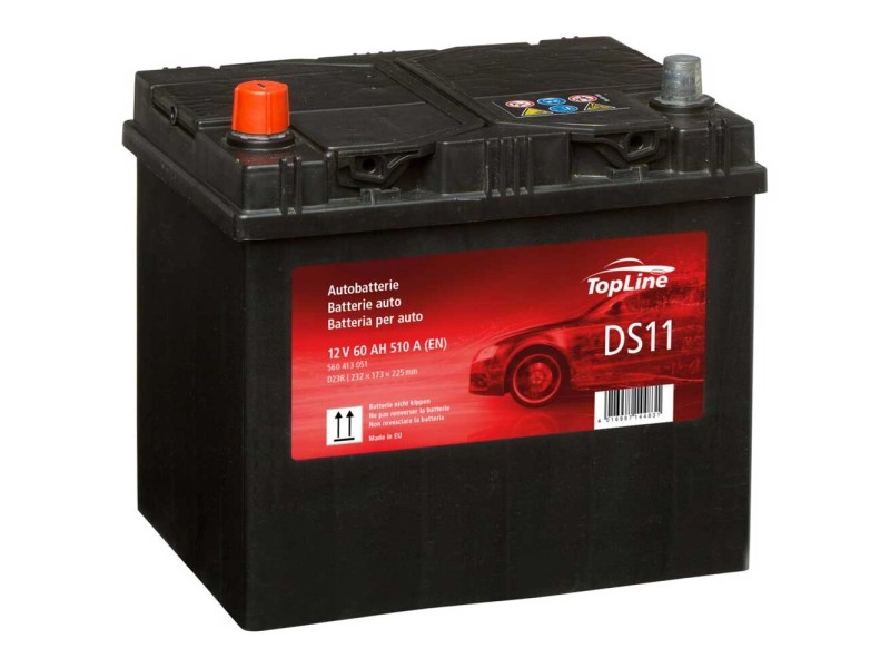 TopLine Starter-Batterie DS11 / D23R / 12 V / 60 Ah