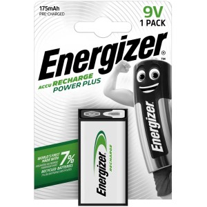Batteria ricaricabile Energizer Power Plus E-Block, 9V, 175 mAh.