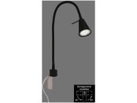 Briloner LED Bettleuchte Schwarz mit variabler Befestigung Briloner LED Bettleuchte Schwarz mit variabler Befestigung