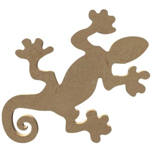 Gomille Figura MDF Gecko, 12x16 cm, per lavoretti e decorazioni.