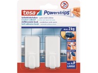 tesa Selbstklebehaken Weiss eckig 2 Stk. mit 4 x Powerstrips Large tesa Selbstklebehaken Weiss eckig 2 Stk. mit 4 x Powerstrips Large