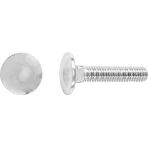 Vis à tête ronde M5 x 20 mm, acier, filetage total, lot de 100.