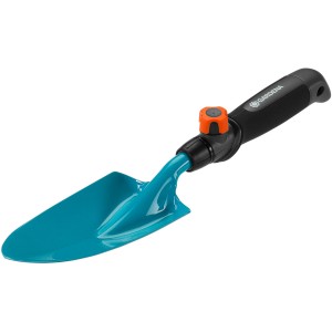 Gardena combisystem paletta da fiori con lama blu e manico nero.