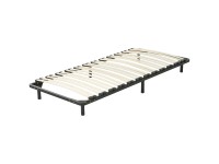Beliani Lattenrost Combourg freistehend Stahl Schwarz 90 x 200 cm