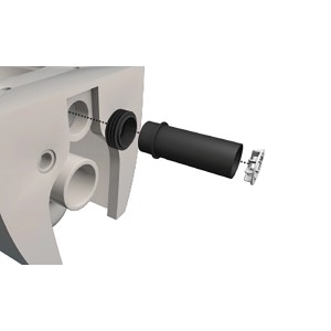 Réducteur de débit universel pour WC suspendus, accessoire pour réduire le débit de chasse. Installation dans le tuyau d'arrivée.