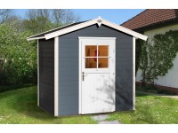 OBI Holz-Gartenhaus Monza A Anthrazit-Weiss 205 x 154 cm