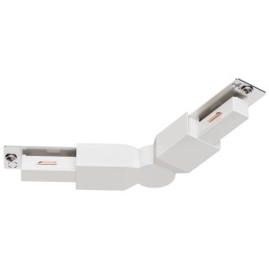 Connettore angolare bianco Eglo EasyTrack per sistemi di binari, per collegare due binari a 90 gradi.