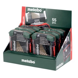 Set d'accessoires Metabo SP 55 pièces en présentoir, divers forets et embouts