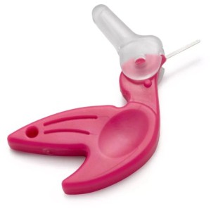 Infila-ago Prym Birdy rosa in plastica con tagliafilo per lavori creativi.