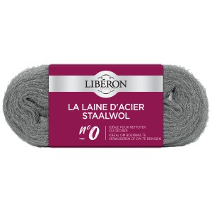 Rotolo di lana d'acciaio n. 0, abrasivo per legno, metallo, plastica e vetro.