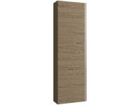 Hochschrank York Nabucco Eiche / Griffe Chrom 140 x 40 cm