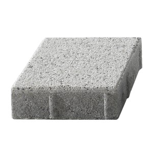 Pavé carré blanc, hydrogommé, 20x20x6 cm. Pierre de pavage pour allées et entrées de garage.