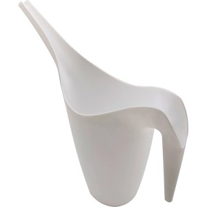 Arrosoir en plastique blanc de 1,7 l pour jardin et balcon.
