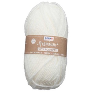 Gomitolo di filato Premium Naturale, 50g, 100% acrilico, ideale per lavorare a maglia e all'uncinetto.