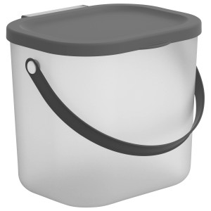 Contenitore per detersivo Rotho Albula (6 l) antracite con coperchio e manico.